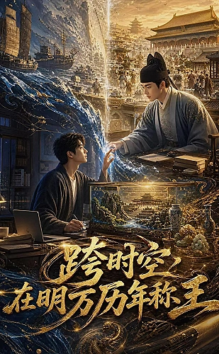 星空下的旧唱片海报